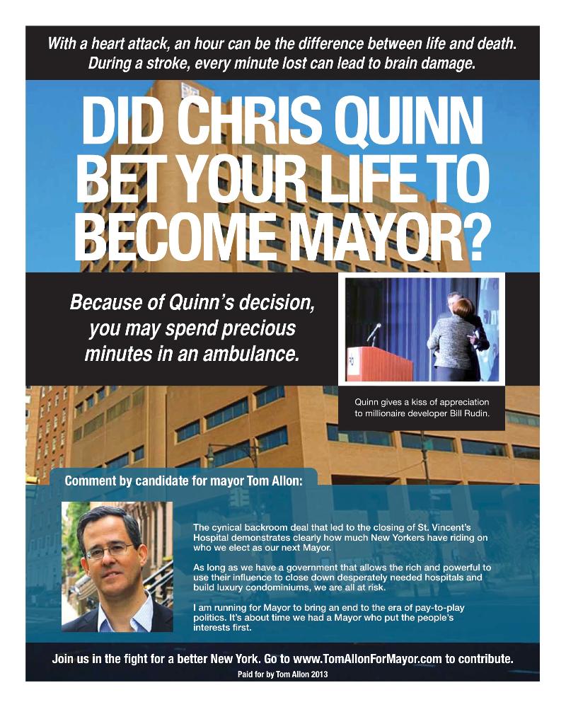 Quinn abandons constituents